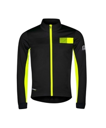 bunda F FROST KID softshell, černo-fluo