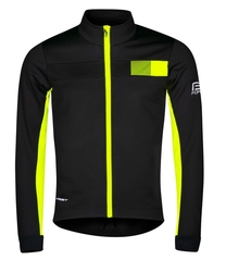 bunda F FROST softshell zimní, černo-fluo