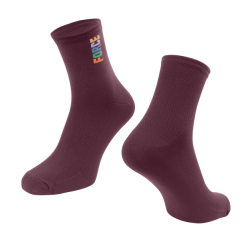 ponožky FORCE COLOUR krátké , vínové S-M/36-41