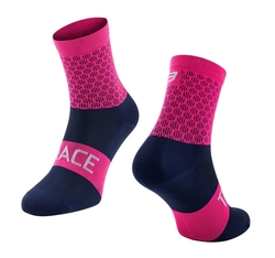 ponožky FORCE TRACE, růžovo-modré L-XL/42-47