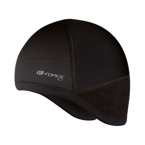 čepice pod přilbu FORCE ICY zimní, černá L-XL